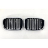 Grade Frontal Bmw X4 30i 2019 Original C/ Detalhe Prateado Preto