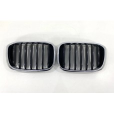 Grade Frontal Bmw X4 30i 2019 Original C/ Detalhe Prateado Preto