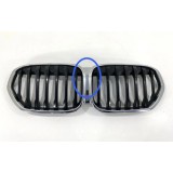 Grade Frontal Bmw X1 2020 Original C/ Detalhe Prateado Preto