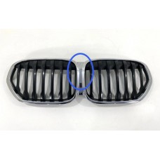 Grade Frontal Bmw X1 2020 Original C/ Detalhe Prateado Preto